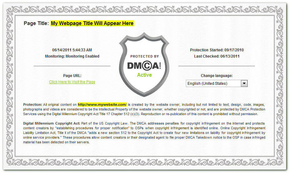 Chứng nhận DMCA