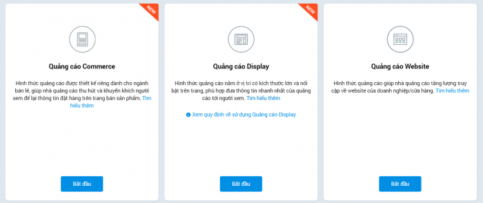 tạo quảng cáo Commerce